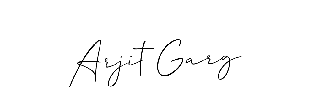 It looks lik you need a new signature style for name Arjit Garg. Design unique handwritten (Allison_Script) signature with our free signature maker in just a few clicks. Arjit Garg signature style 2 images and pictures png