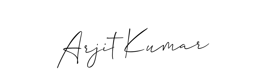 How to make Arjit Kumar name signature. Use Allison_Script style for creating short signs online. This is the latest handwritten sign. Arjit Kumar signature style 2 images and pictures png