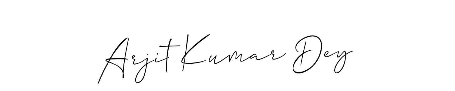 How to make Arjit Kumar Dey signature? Allison_Script is a professional autograph style. Create handwritten signature for Arjit Kumar Dey name. Arjit Kumar Dey signature style 2 images and pictures png