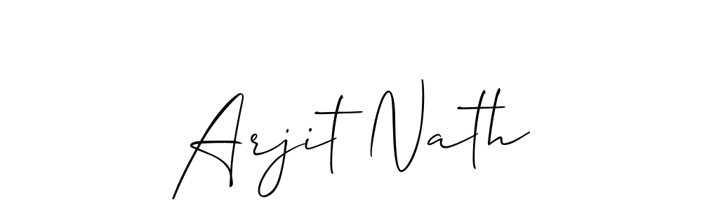 Make a beautiful signature design for name Arjit Nath. With this signature (Allison_Script) style, you can create a handwritten signature for free. Arjit Nath signature style 2 images and pictures png