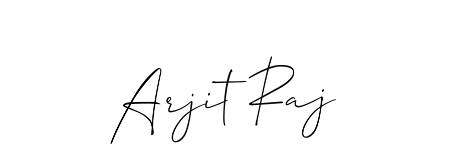 Also we have Arjit Raj name is the best signature style. Create professional handwritten signature collection using Allison_Script autograph style. Arjit Raj signature style 2 images and pictures png