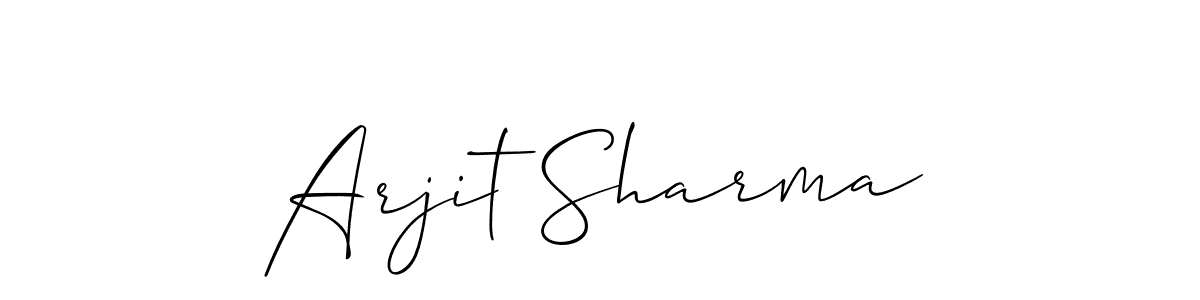 Arjit Sharma stylish signature style. Best Handwritten Sign (Allison_Script) for my name. Handwritten Signature Collection Ideas for my name Arjit Sharma. Arjit Sharma signature style 2 images and pictures png
