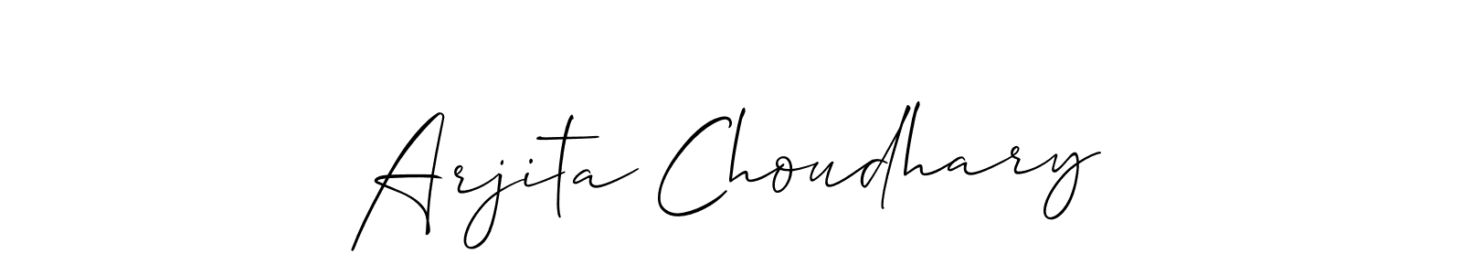 This is the best signature style for the Arjita Choudhary name. Also you like these signature font (Allison_Script). Mix name signature. Arjita Choudhary signature style 2 images and pictures png