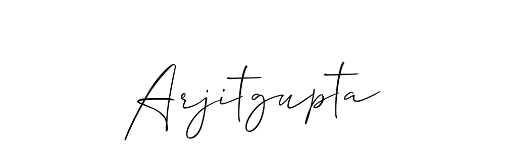 It looks lik you need a new signature style for name Arjitgupta. Design unique handwritten (Allison_Script) signature with our free signature maker in just a few clicks. Arjitgupta signature style 2 images and pictures png