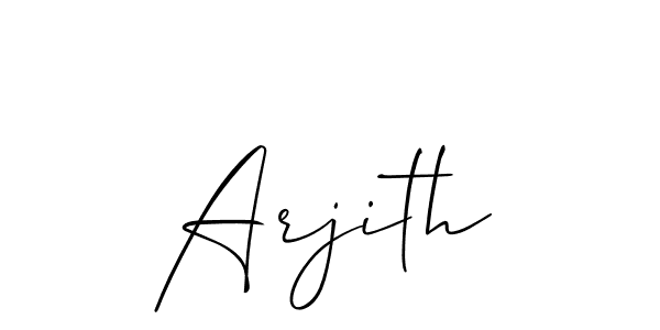 The best way (Allison_Script) to make a short signature is to pick only two or three words in your name. The name Arjith include a total of six letters. For converting this name. Arjith signature style 2 images and pictures png
