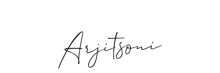 How to Draw Arjitsoni signature style? Allison_Script is a latest design signature styles for name Arjitsoni. Arjitsoni signature style 2 images and pictures png