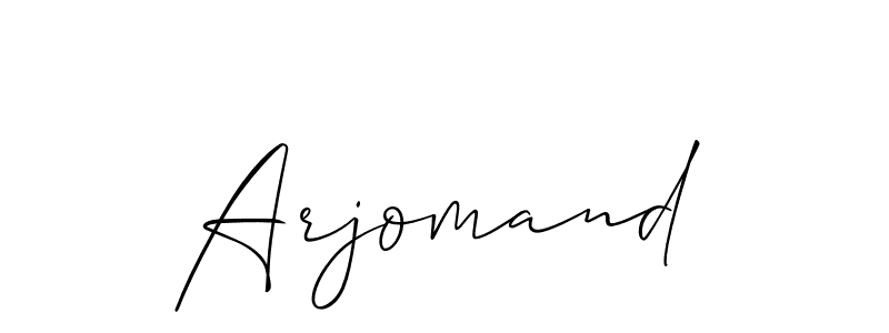 You should practise on your own different ways (Allison_Script) to write your name (Arjomand) in signature. don't let someone else do it for you. Arjomand signature style 2 images and pictures png