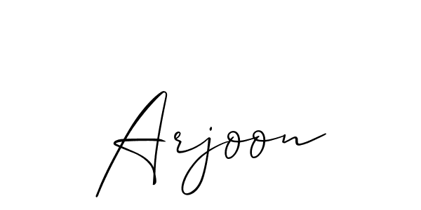 Design your own signature with our free online signature maker. With this signature software, you can create a handwritten (Allison_Script) signature for name Arjoon. Arjoon signature style 2 images and pictures png