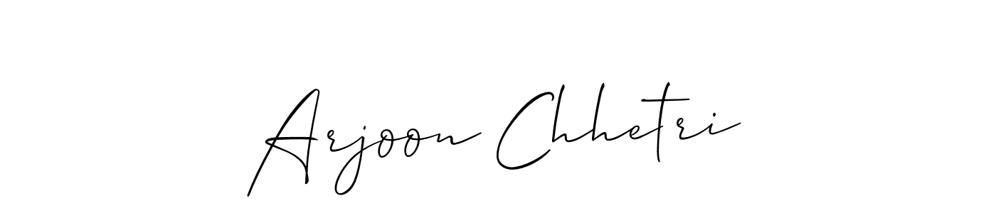 How to Draw Arjoon Chhetri signature style? Allison_Script is a latest design signature styles for name Arjoon Chhetri. Arjoon Chhetri signature style 2 images and pictures png