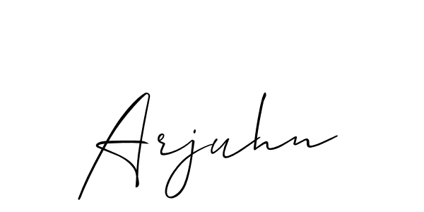 Use a signature maker to create a handwritten signature online. With this signature software, you can design (Allison_Script) your own signature for name Arjuhn. Arjuhn signature style 2 images and pictures png