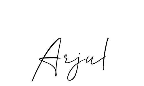 How to make Arjul name signature. Use Allison_Script style for creating short signs online. This is the latest handwritten sign. Arjul signature style 2 images and pictures png