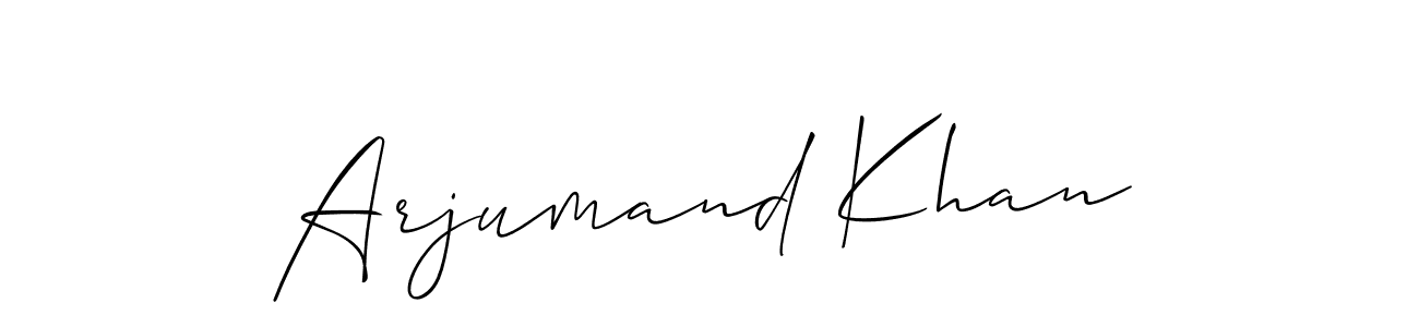 Arjumand Khan stylish signature style. Best Handwritten Sign (Allison_Script) for my name. Handwritten Signature Collection Ideas for my name Arjumand Khan. Arjumand Khan signature style 2 images and pictures png