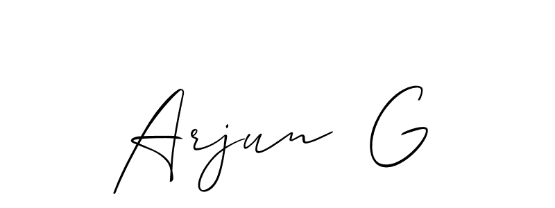 Also You can easily find your signature by using the search form. We will create Arjun  G name handwritten signature images for you free of cost using Allison_Script sign style. Arjun  G signature style 2 images and pictures png