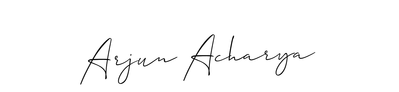 Create a beautiful signature design for name Arjun Acharya. With this signature (Allison_Script) fonts, you can make a handwritten signature for free. Arjun Acharya signature style 2 images and pictures png