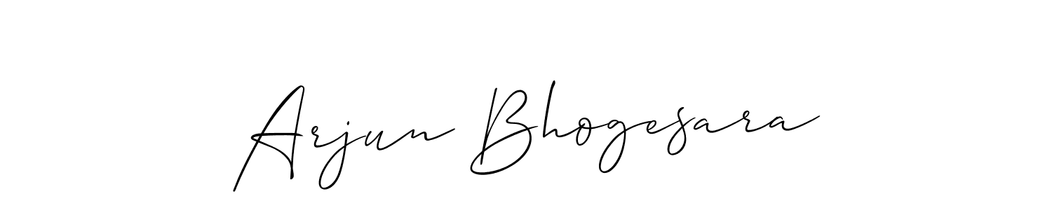 Use a signature maker to create a handwritten signature online. With this signature software, you can design (Allison_Script) your own signature for name Arjun Bhogesara. Arjun Bhogesara signature style 2 images and pictures png