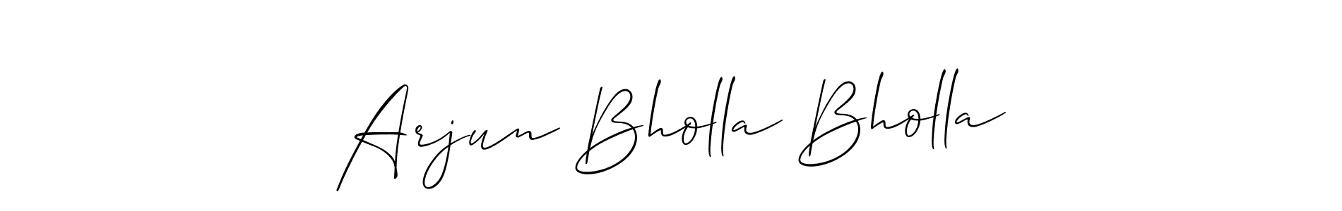 How to make Arjun Bholla Bholla signature? Allison_Script is a professional autograph style. Create handwritten signature for Arjun Bholla Bholla name. Arjun Bholla Bholla signature style 2 images and pictures png
