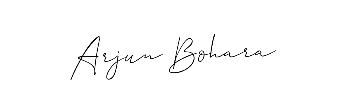 Design your own signature with our free online signature maker. With this signature software, you can create a handwritten (Allison_Script) signature for name Arjun Bohara. Arjun Bohara signature style 2 images and pictures png