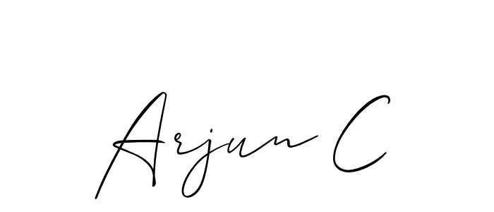 How to make Arjun C name signature. Use Allison_Script style for creating short signs online. This is the latest handwritten sign. Arjun C signature style 2 images and pictures png