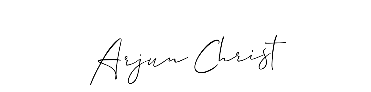 Design your own signature with our free online signature maker. With this signature software, you can create a handwritten (Allison_Script) signature for name Arjun Christ. Arjun Christ signature style 2 images and pictures png