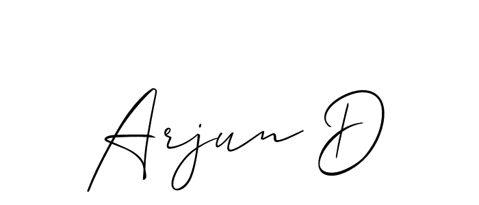 Create a beautiful signature design for name Arjun D. With this signature (Allison_Script) fonts, you can make a handwritten signature for free. Arjun D signature style 2 images and pictures png