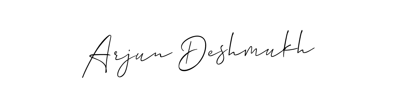 How to make Arjun Deshmukh name signature. Use Allison_Script style for creating short signs online. This is the latest handwritten sign. Arjun Deshmukh signature style 2 images and pictures png