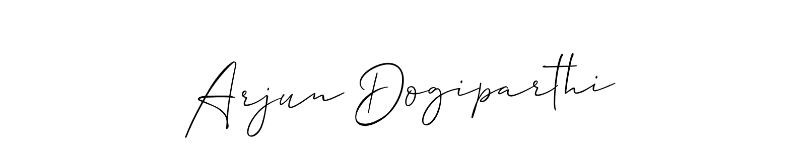 The best way (Allison_Script) to make a short signature is to pick only two or three words in your name. The name Arjun Dogiparthi include a total of six letters. For converting this name. Arjun Dogiparthi signature style 2 images and pictures png