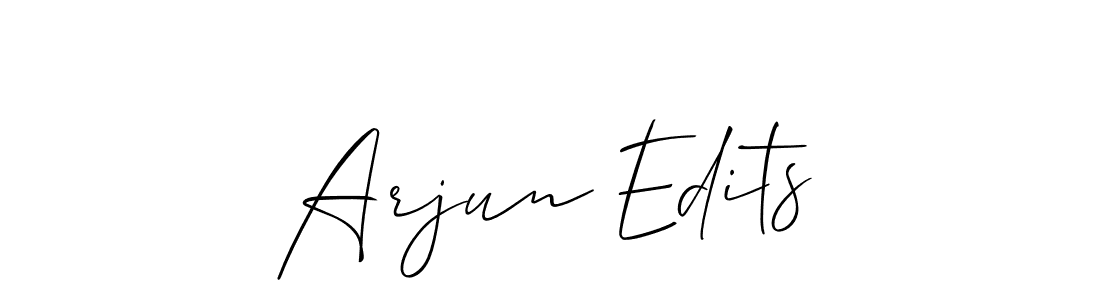 Design your own signature with our free online signature maker. With this signature software, you can create a handwritten (Allison_Script) signature for name Arjun Edits. Arjun Edits signature style 2 images and pictures png