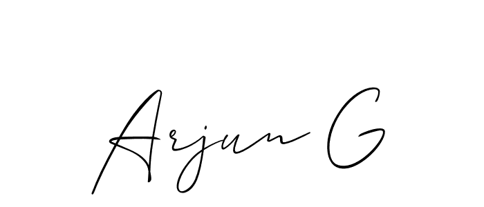 You should practise on your own different ways (Allison_Script) to write your name (Arjun G) in signature. don't let someone else do it for you. Arjun G signature style 2 images and pictures png