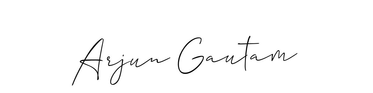 Arjun Gautam stylish signature style. Best Handwritten Sign (Allison_Script) for my name. Handwritten Signature Collection Ideas for my name Arjun Gautam. Arjun Gautam signature style 2 images and pictures png