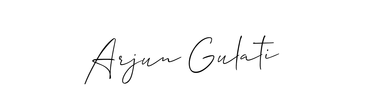 Make a short Arjun Gulati signature style. Manage your documents anywhere anytime using Allison_Script. Create and add eSignatures, submit forms, share and send files easily. Arjun Gulati signature style 2 images and pictures png