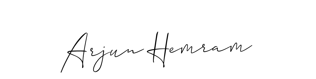 Also You can easily find your signature by using the search form. We will create Arjun Hemram name handwritten signature images for you free of cost using Allison_Script sign style. Arjun Hemram signature style 2 images and pictures png
