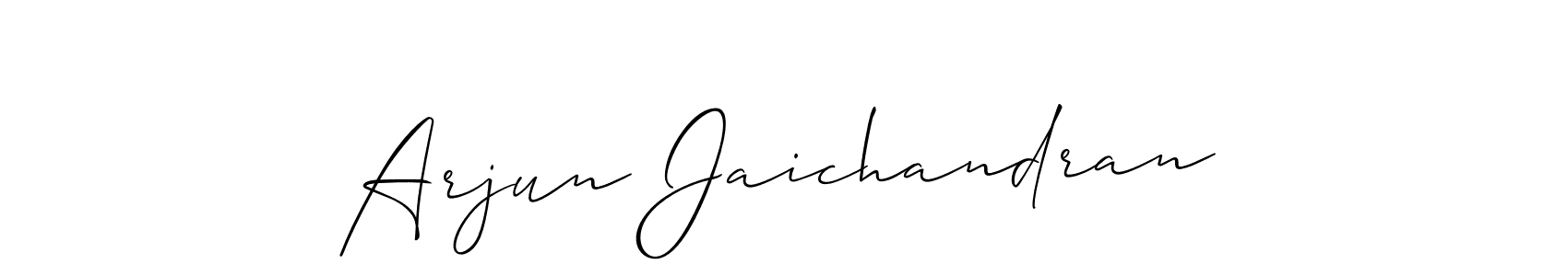 Also we have Arjun Jaichandran name is the best signature style. Create professional handwritten signature collection using Allison_Script autograph style. Arjun Jaichandran signature style 2 images and pictures png