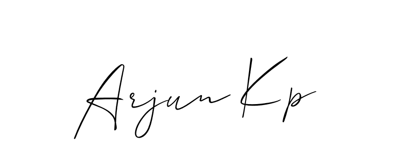 How to make Arjun Kp signature? Allison_Script is a professional autograph style. Create handwritten signature for Arjun Kp name. Arjun Kp signature style 2 images and pictures png