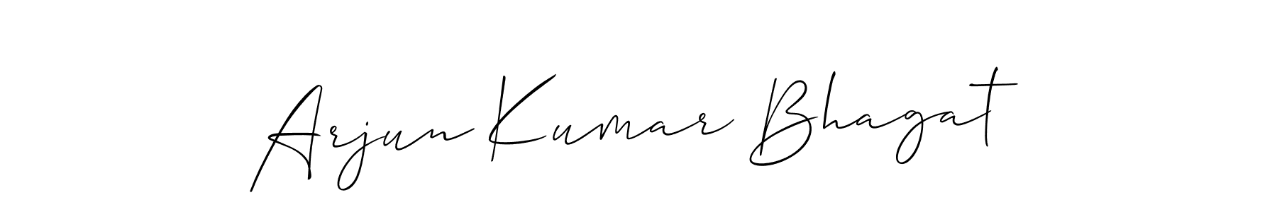 You should practise on your own different ways (Allison_Script) to write your name (Arjun Kumar Bhagat) in signature. don't let someone else do it for you. Arjun Kumar Bhagat signature style 2 images and pictures png