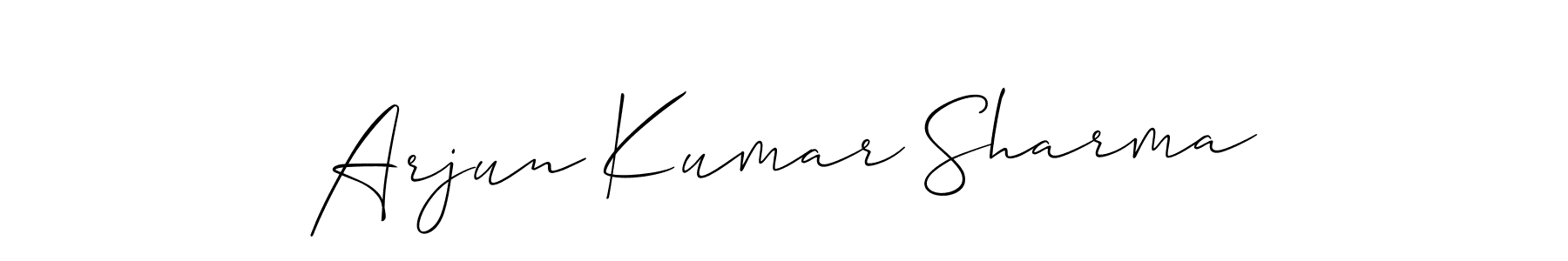 Allison_Script is a professional signature style that is perfect for those who want to add a touch of class to their signature. It is also a great choice for those who want to make their signature more unique. Get Arjun Kumar Sharma name to fancy signature for free. Arjun Kumar Sharma signature style 2 images and pictures png