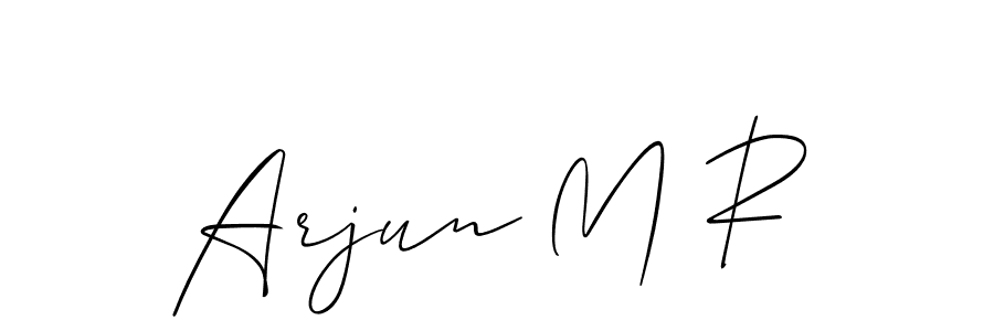 Also You can easily find your signature by using the search form. We will create Arjun M R name handwritten signature images for you free of cost using Allison_Script sign style. Arjun M R signature style 2 images and pictures png