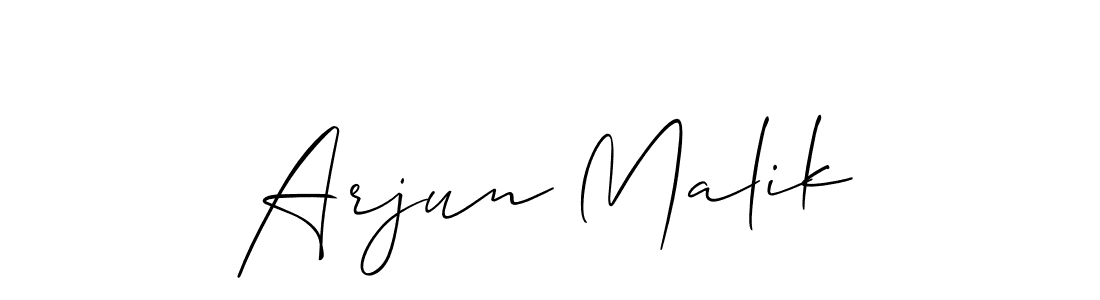Design your own signature with our free online signature maker. With this signature software, you can create a handwritten (Allison_Script) signature for name Arjun Malik. Arjun Malik signature style 2 images and pictures png