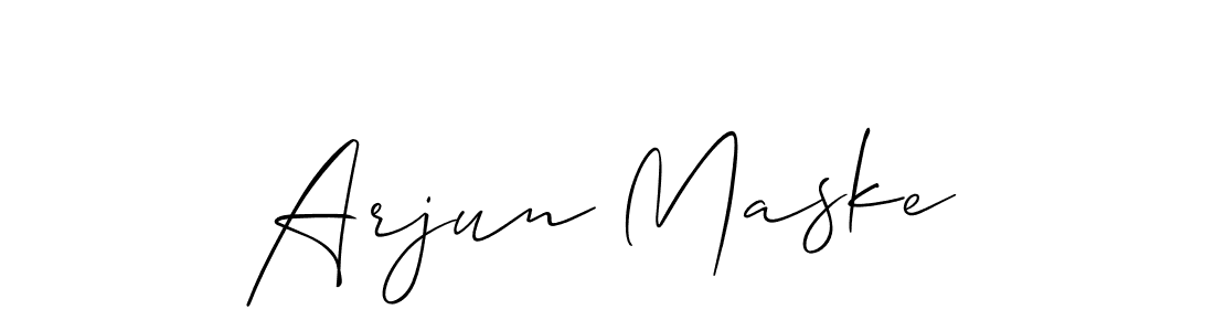 Design your own signature with our free online signature maker. With this signature software, you can create a handwritten (Allison_Script) signature for name Arjun Maske. Arjun Maske signature style 2 images and pictures png