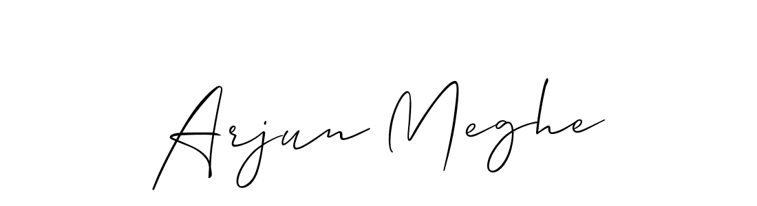 You should practise on your own different ways (Allison_Script) to write your name (Arjun Meghe) in signature. don't let someone else do it for you. Arjun Meghe signature style 2 images and pictures png