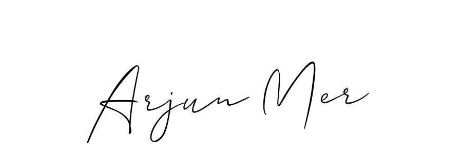 Make a beautiful signature design for name Arjun Mer. With this signature (Allison_Script) style, you can create a handwritten signature for free. Arjun Mer signature style 2 images and pictures png
