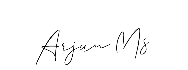 Allison_Script is a professional signature style that is perfect for those who want to add a touch of class to their signature. It is also a great choice for those who want to make their signature more unique. Get Arjun Ms name to fancy signature for free. Arjun Ms signature style 2 images and pictures png