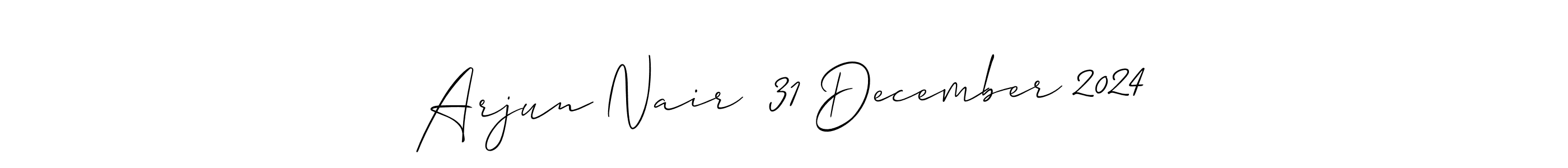 You can use this online signature creator to create a handwritten signature for the name Arjun Nair  31 December 2024. This is the best online autograph maker. Arjun Nair  31 December 2024 signature style 2 images and pictures png