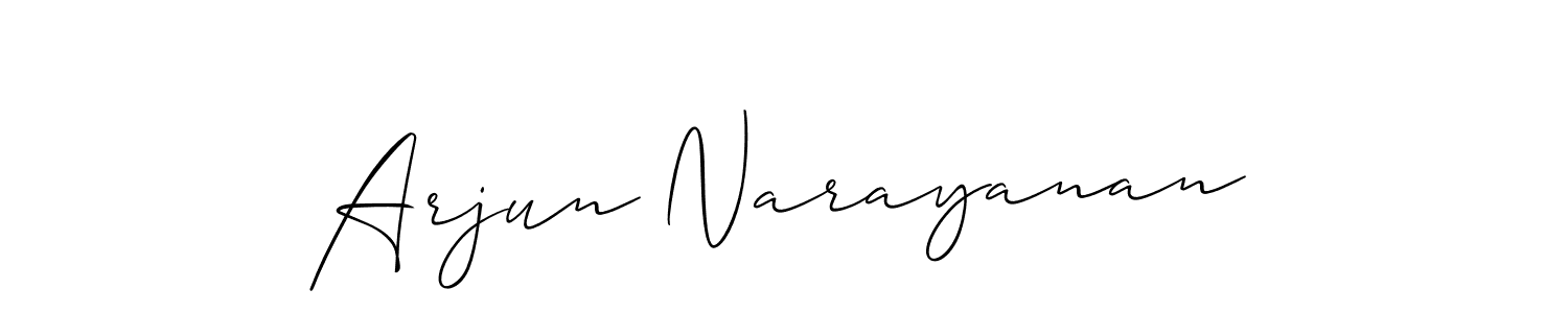 Use a signature maker to create a handwritten signature online. With this signature software, you can design (Allison_Script) your own signature for name Arjun Narayanan. Arjun Narayanan signature style 2 images and pictures png