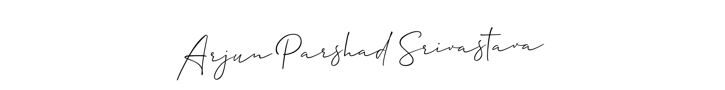 Make a beautiful signature design for name Arjun Parshad Srivastava. With this signature (Allison_Script) style, you can create a handwritten signature for free. Arjun Parshad Srivastava signature style 2 images and pictures png