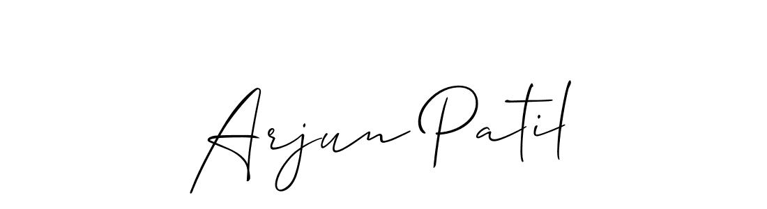 Allison_Script is a professional signature style that is perfect for those who want to add a touch of class to their signature. It is also a great choice for those who want to make their signature more unique. Get Arjun Patil name to fancy signature for free. Arjun Patil signature style 2 images and pictures png