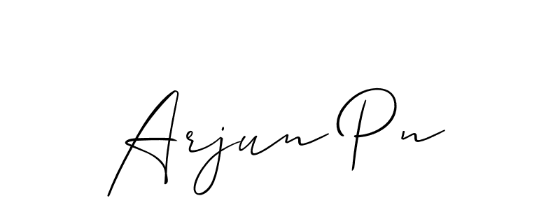 How to make Arjun Pn signature? Allison_Script is a professional autograph style. Create handwritten signature for Arjun Pn name. Arjun Pn signature style 2 images and pictures png