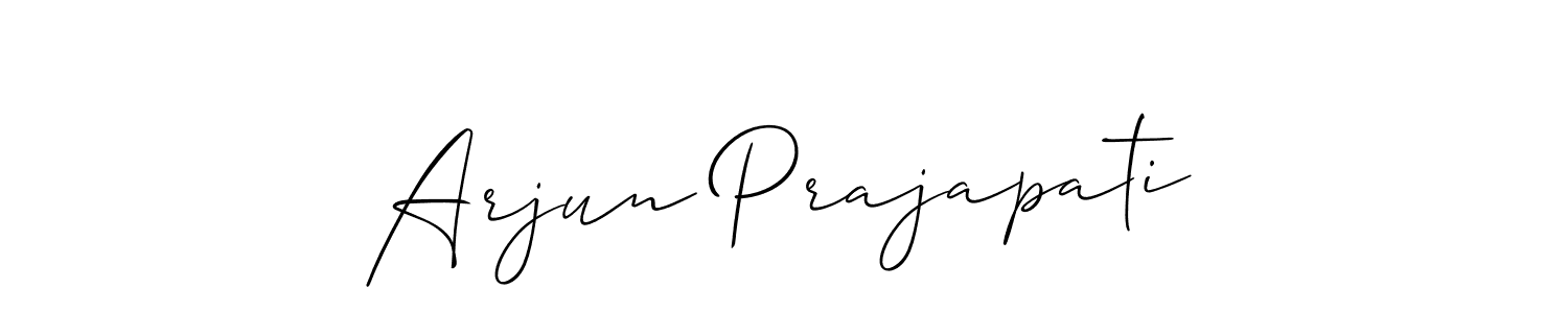 It looks lik you need a new signature style for name Arjun Prajapati. Design unique handwritten (Allison_Script) signature with our free signature maker in just a few clicks. Arjun Prajapati signature style 2 images and pictures png