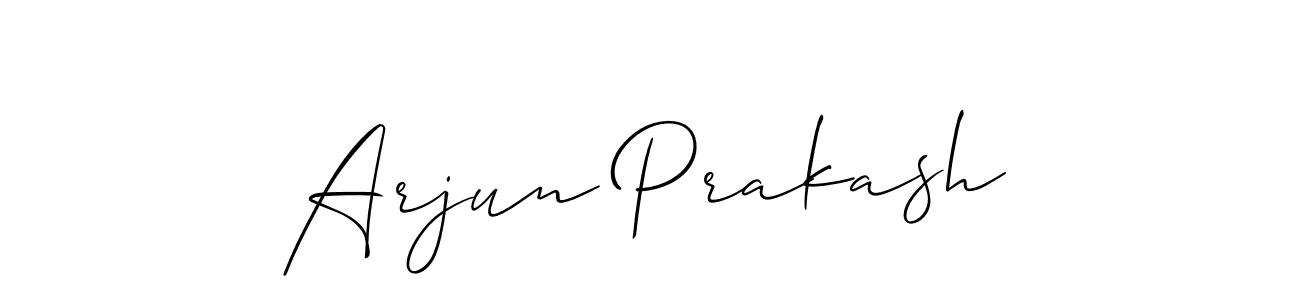 How to make Arjun Prakash name signature. Use Allison_Script style for creating short signs online. This is the latest handwritten sign. Arjun Prakash signature style 2 images and pictures png