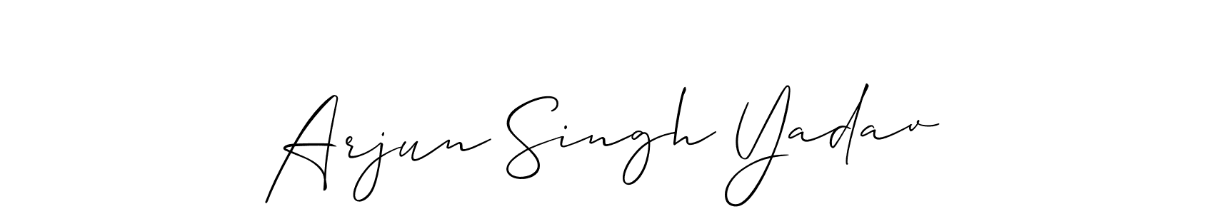 Also You can easily find your signature by using the search form. We will create Arjun Singh Yadav name handwritten signature images for you free of cost using Allison_Script sign style. Arjun Singh Yadav signature style 2 images and pictures png