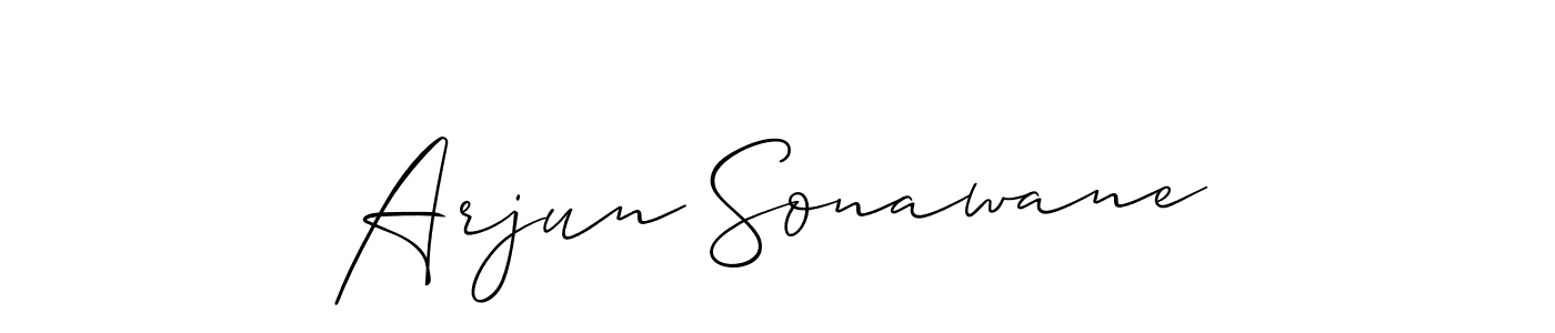 Design your own signature with our free online signature maker. With this signature software, you can create a handwritten (Allison_Script) signature for name Arjun Sonawane. Arjun Sonawane signature style 2 images and pictures png